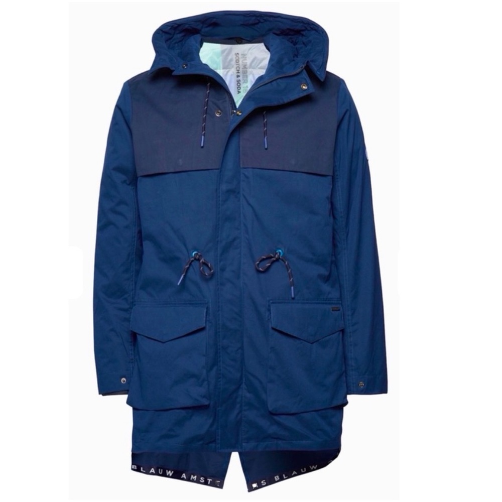 Scotch & Soda Double Layered Blue parka